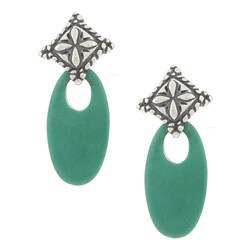 Southwest Moon Sterling Silver Turquoise Earrings