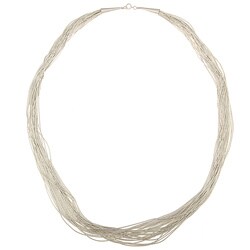 Southwest Moon Sterling Silver 30-strand 24-inch Necklace