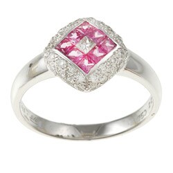 Encore by Le Vian 18k Gold Pink Sapphire and 1/4ct TDW Diamond Ring