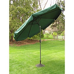 Deluxe Outdoor 9-foot Forest Green Tilt Umbrella
