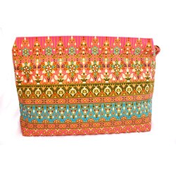 Cotton Canvas Large Pink Ruby Makeup Bag (Thailand)