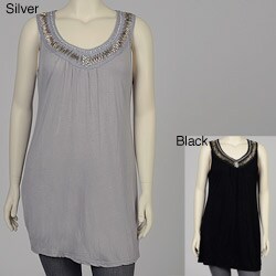Simply Irresistible Women's Plus Size Sleeveless Embellished Tunic