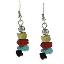Crystale Multigemstone Dangle Crystale Earrings