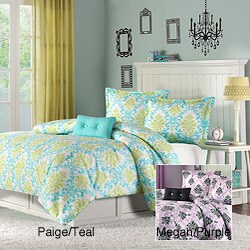 Paige/ Megan Full/ Queen-Size 4-Piece Comforter Set