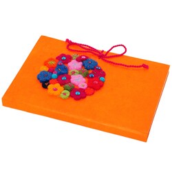 Handmade Paper Orange Hana Journal (Nepal)