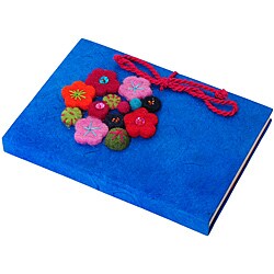 Handmade Paper Small Blue Hana Journal (Nepal)