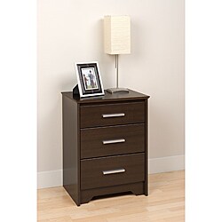 Yaletown Tall Espresso 3-drawer Night Stand
