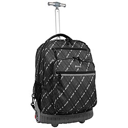 J World 'Sunset' 19.5-inch Preppy Grey Rolling Laptop Backpack