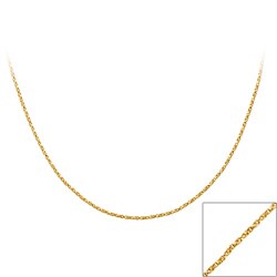 Mondevio 18k Gold over Silver 24-inch Twisted Box Chain Necklace