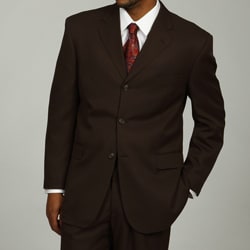 Lucelli Men's Brown Notched Lapel 3-button Suit