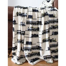 Trains Microplush Throw