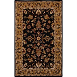 Hand-tufted Persian Black Wool Rug (5' x 8')