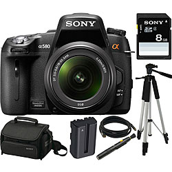Sony Alpha 580L 16.2MP DSLR Camera with 18-55mm lens and 8GB Kit