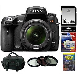 Sony DSLR-A580L 16.2MP HD Camera with 18-55 Lens and Accessory Kit