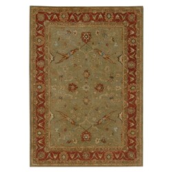 Jaxon Hand-tufted Green Wool Rug (8' x 11')