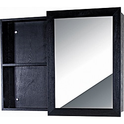 Glamour Wood Black Vanity Mirror