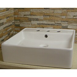 Ceramic 20-inch White Vessel Sink