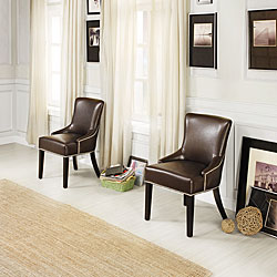 Westmont Brown Bonded Leather Chair (Set of 2)