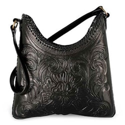 Leather 'Nocturnal Flower' Medium Handbag (Mexico)