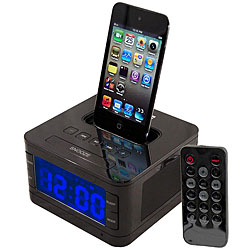 Pyle PICL52B Black iPod Radio Alarm Clock
