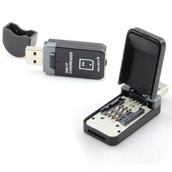 Gearhead CR6300 USB SIM MicroSD T-Flash Card Reader (Refurbished)