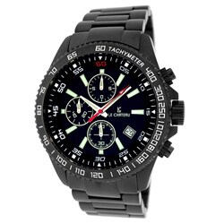 Le Chateau Men's Sport Dinamica Gun-plated Chronograph Watch