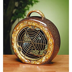 Deco Breeze DBF0764 Earth Vine Ceramic Mini Fan