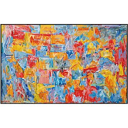 Jasper Johns 'Map' Art Block Print