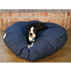 Round Navy 42-inch Blue Pet Bed