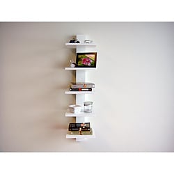 Spine Wall White Book Shelves 