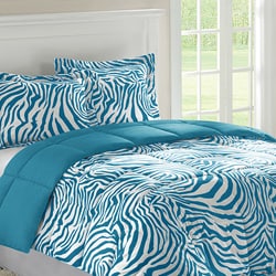 Home Essence Reversible Zebra Full/ Queen-size Down Alternative Comforter and Sham Set