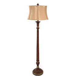 Simplicity Light Brown Traditional Floor Lamp