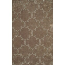 Hand-tufted Brown Rug (5' x 8')