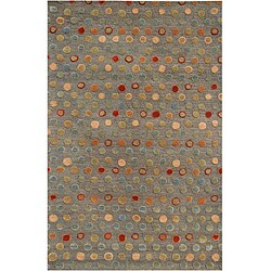 Hand-tufted Grey Wool Rug (5' x 8')