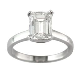 14k White Gold 2ct TDW Certified Clarity-enhanced Diamond Solitaire Engagement Ring (H, SI1)