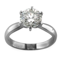 14k White Gold 2ct TDW Certified Clarity-enhanced Diamond Ring (I, SI3)