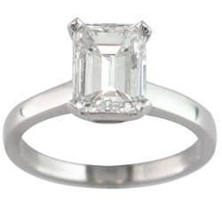 14k White Gold 2ct TDW Certified Clarity-enhanced Diamond Solitaire Engagement Ring (I, SI1)