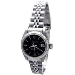 Pre-owned Rolex Women's White Gold Fluted Bezel Watch