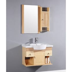 Light Maple 3-piece 31.5-inch Single Sink Bathroom Vanity Set