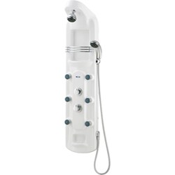 Aston 55-inch White Acrylic 6-jet Shower Panel
