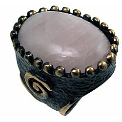 Bronze Rose Quartz Cocktail Ring