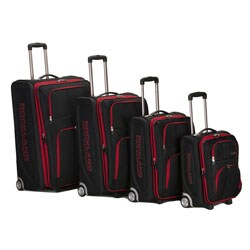 Rockland Polo Equipment Olympian 4-piece Red / Black Expandable Luggage Set