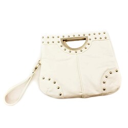 Candice Urban Exclusive Luggage Handle White Clutch Bag 