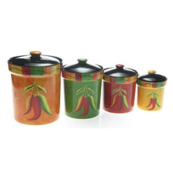 Certified International Caliente 4-piece Canister Set