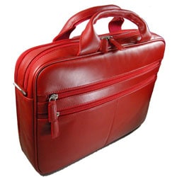 Castello Romano Red Leather Briefcase