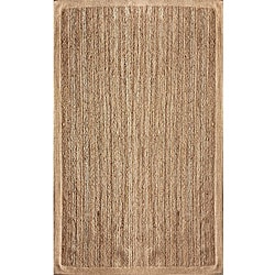 Alexa Eco Natural Fiber Ivory Chenille Border Jute Rugs (5' x 8') (Set of 2)
