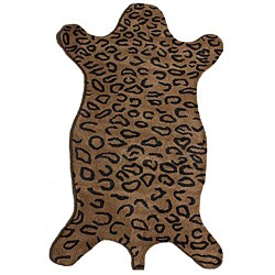 Hand-tufted Alexa Animal Shape Leopard Wool Rugs (4' x 6') (Set of 2)