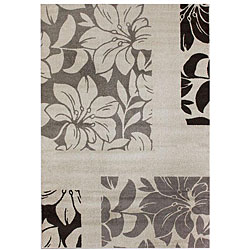 Alexa Belgium Ivory Geometric Floral Rug (5' x 7') (Set of 2)