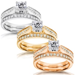 14k White Gold 4/5ct TDW Diamond Bridal Ring Set (H-I, I1-I2)