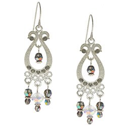 MS DJ Casanova Tierracast Twilight Black Crystal Chandelier Earrings
